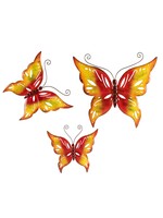 Schmetterling Wanddeko 3er Set aus Metall 70545