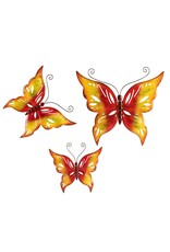 Schmetterling Wanddeko 3er Set aus Metall 70545