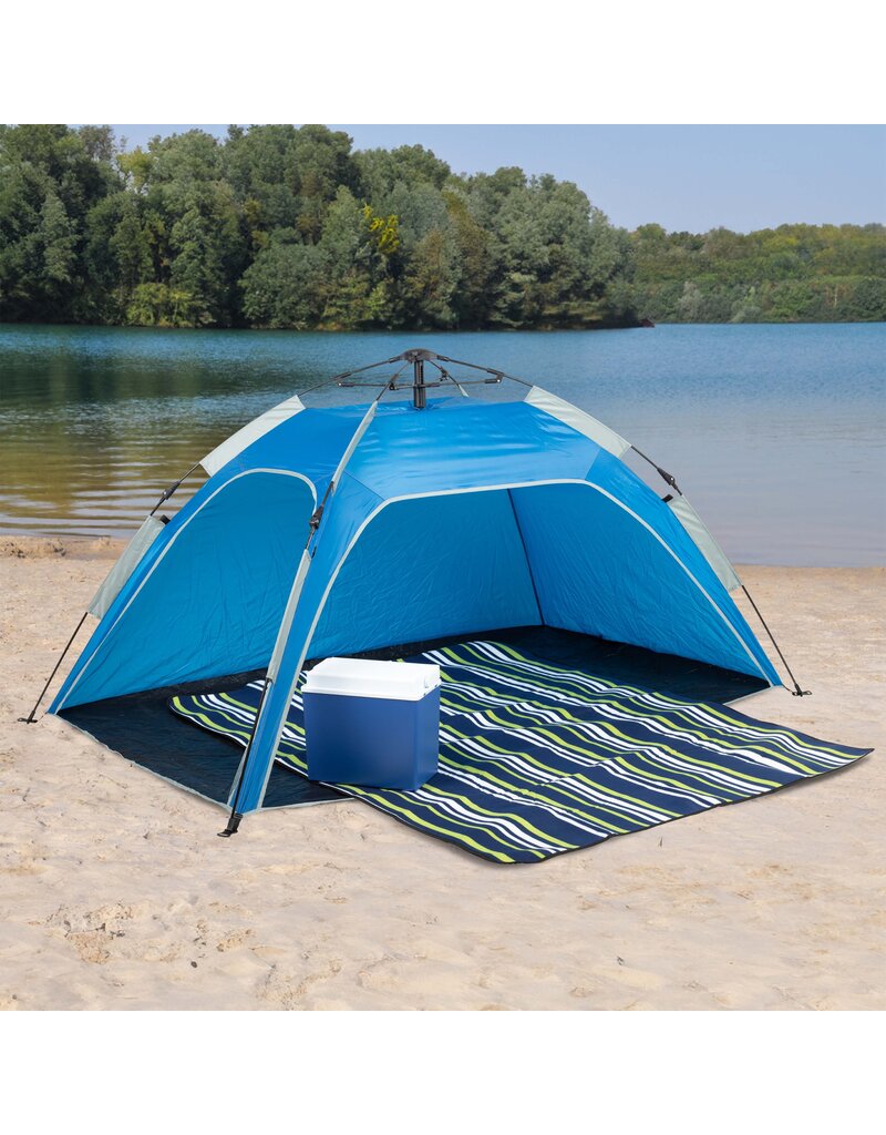 Strandmuschel mit Seilzugtechnik 200x120x100cm 62274