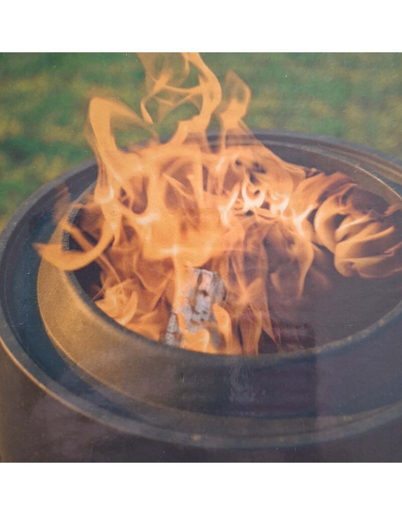 Feuerfass schwarz doppelwandig raucharm D58xH74cm 2781