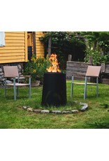 Feuerfass schwarz doppelwandig raucharm D58xH74cm 2781