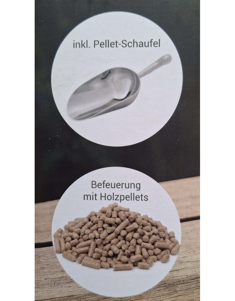 Tischfeuer schwarz D22xH27cm doppelwandig raucharm 2783-01