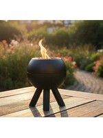 Tischfeuer schwarz D22xH27cm doppelwandig raucharm 2783-01