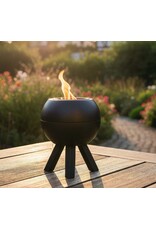 Tischfeuer schwarz D22xH27cm doppelwandig raucharm 2783-01