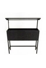 Hochbeet Metall anthrazit mit Dach und Bewässerungssystem 2784-01