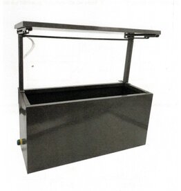 Hochbeet Metall anthrazit für Balkon mit Dach und Bewässerungssystem 2802-01