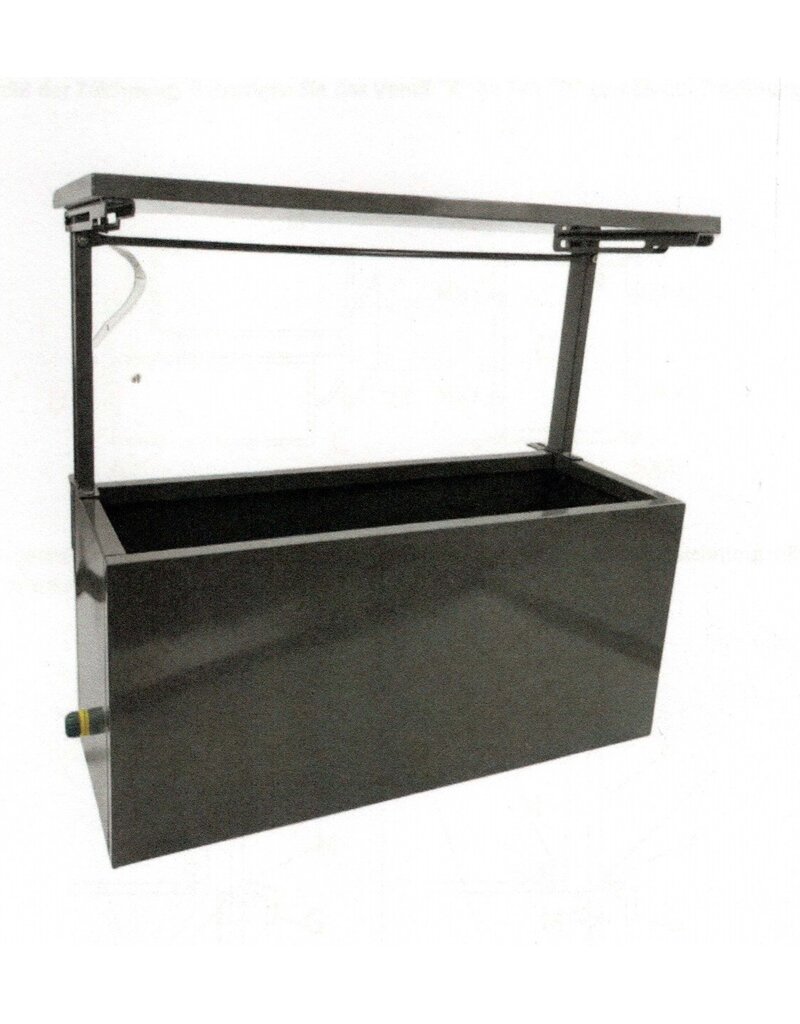 Hochbeet Metall anthrazit für Balkon mit Dach und Bewässerungssystem 2802-01