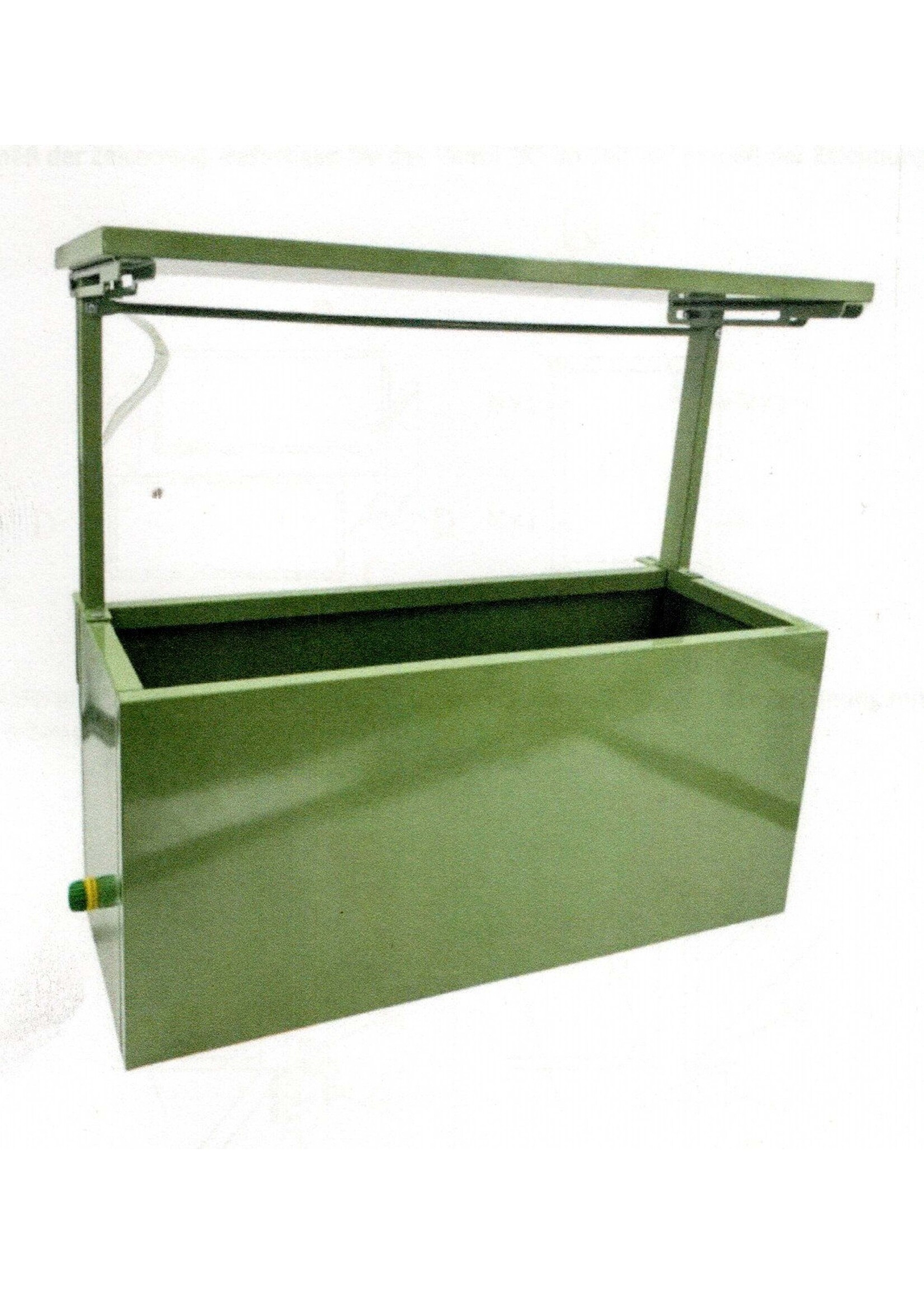 Hochbeet Metall grün für Balkon mit Dach und Bewässerungssystem 2802-02