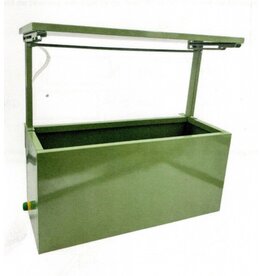 Hochbeet Metall grün für Balkon mit Dach und Bewässerungssystem 2802-02