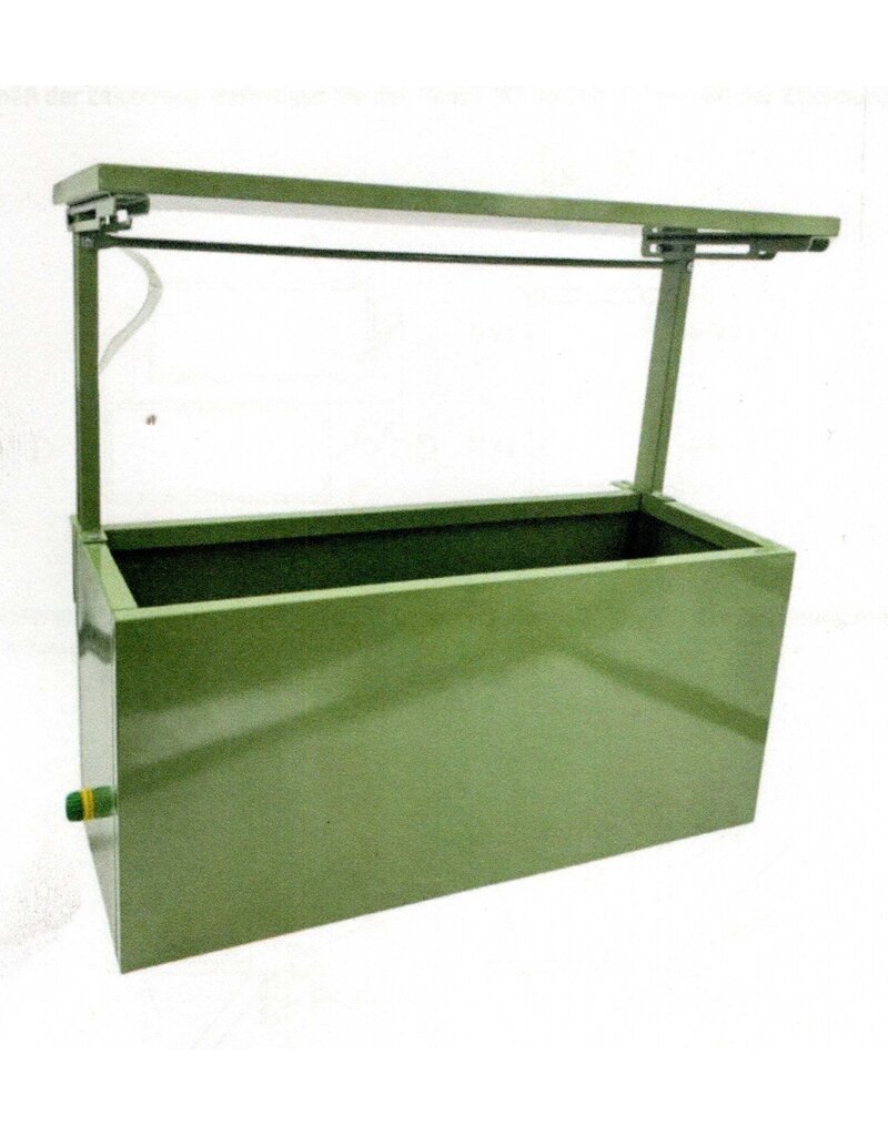 Hochbeet Metall grün für Balkon mit Dach und Bewässerungssystem 2802-02