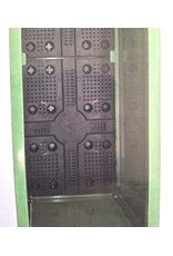 Hochbeet Metall grün für Balkon mit Dach und Bewässerungssystem 2802-02