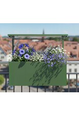 Hochbeet Metall grün für Balkon mit Dach und Bewässerungssystem 2802-02
