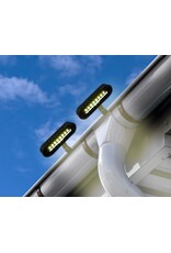 HI 70385 LED Solar Dachrinnenleuchte Dachrinnen Leuchte 2er Set schwarz