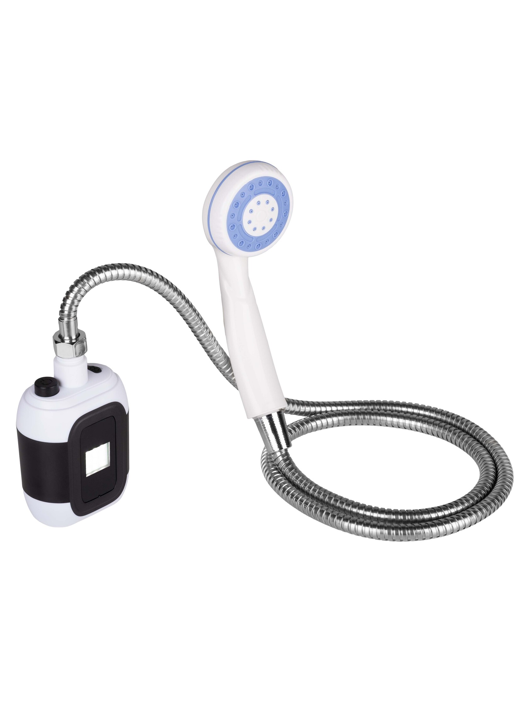 Camping Dusche mit Pumpe Schlauch und Duschkopf aufladbar 60374