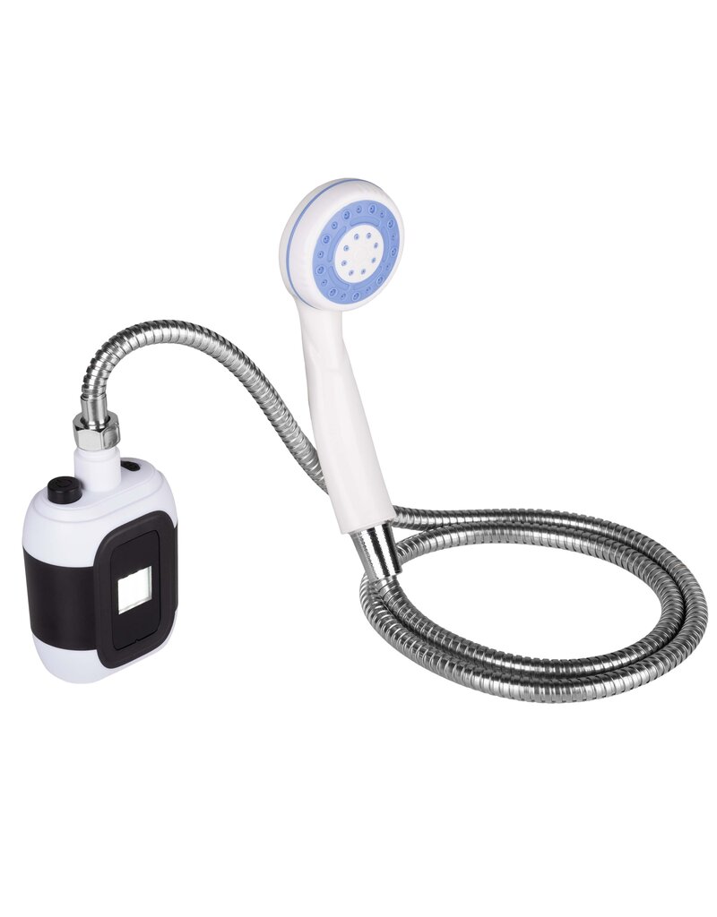 Camping Dusche mit Pumpe Schlauch und Duschkopf aufladbar 60374