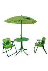 Kinder Sitzgruppe mit 2 Klappstühlen Tisch Sonnenschirm 100cm 2794