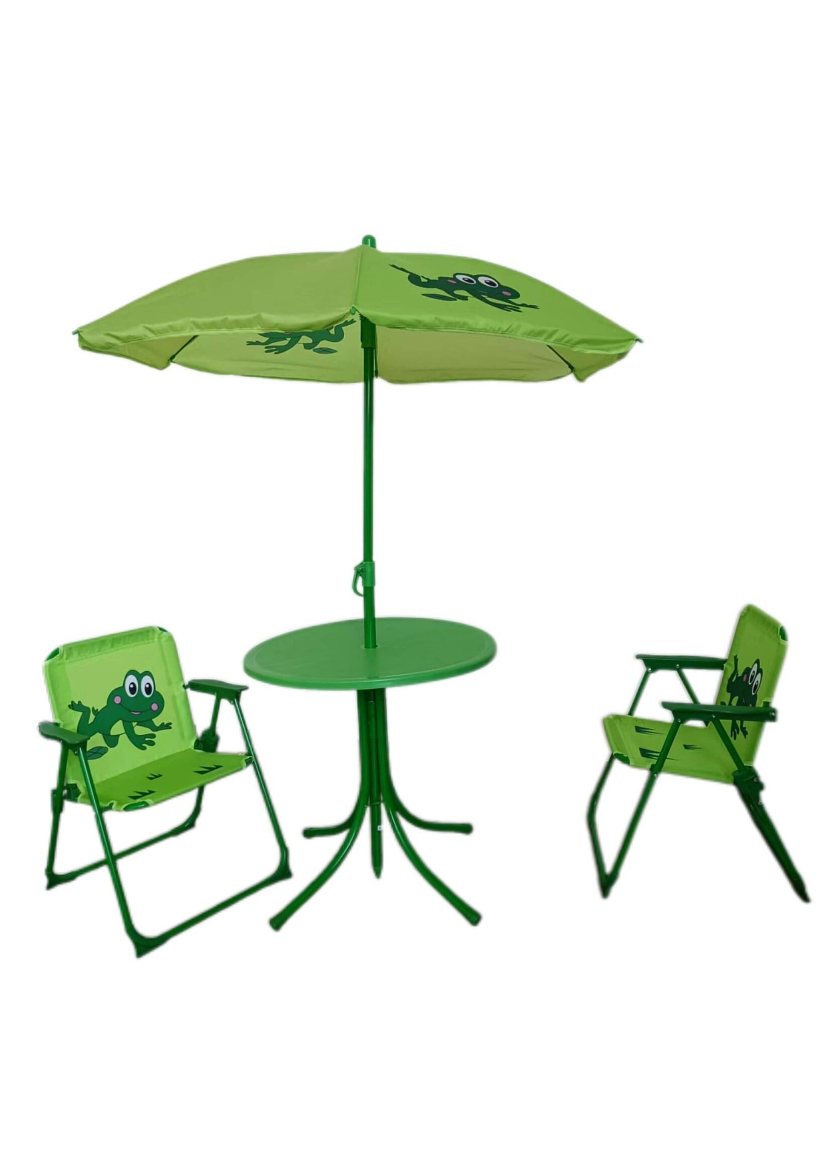 Kinder Sitzgruppe mit 2 Klappstühlen Tisch Sonnenschirm 100cm 2794
