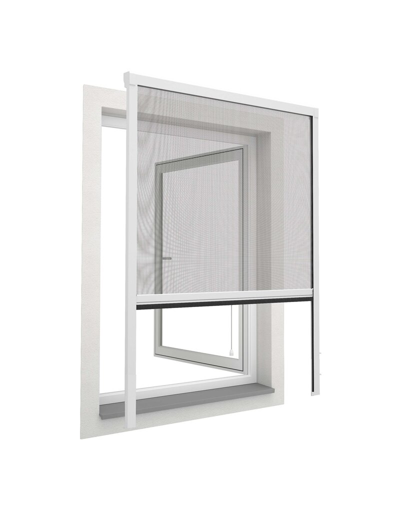 Fenster Insektenschutz Rollo 125x150cm kürzbar weiss 102220101-VH