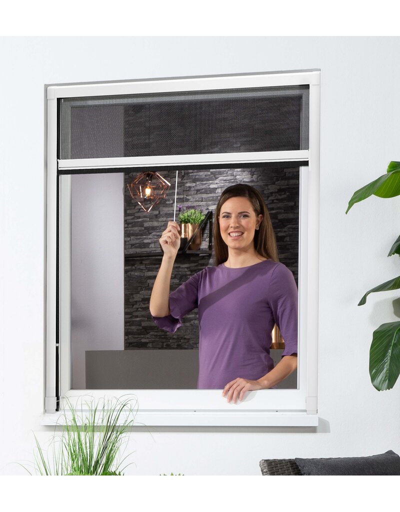 Fenster Insektenschutz Rollo 125x150cm kürzbar weiss 102220101-VH