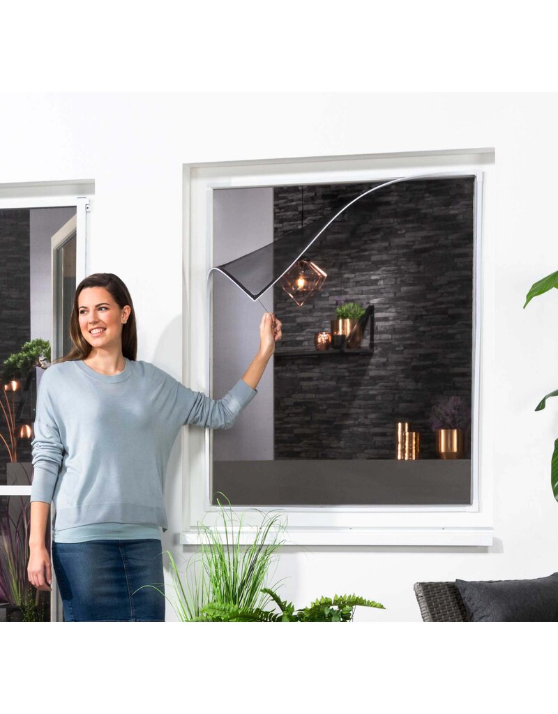 Magnet Insektenschutzfenster 130x150cm anthrazit kürzbar 101470207-VH