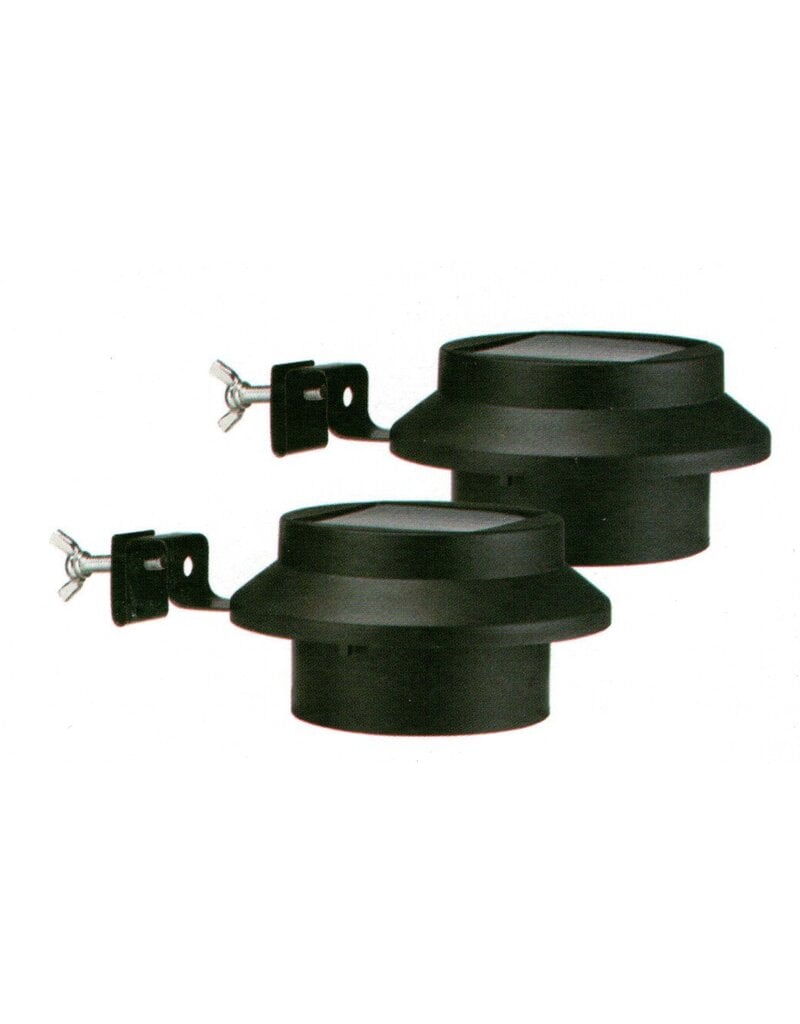 LED Solarleuchten Solarstrahler Solarlampen für Dachrinnen 2er schwarz 70193