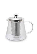 Weis 17058 Teekanne aus Borosilikatglas gerillt mit Teefilter 800ml