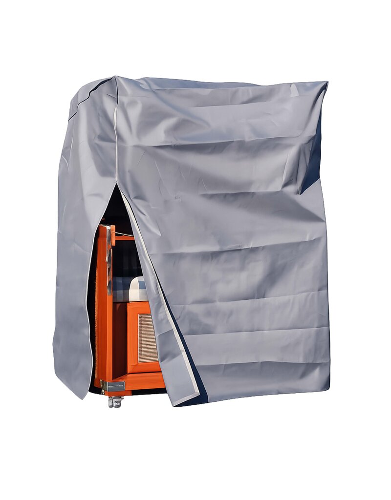 Schutzhülle anthrazit für Strandkorb 170x130x100cm mit Reißverschlüssen und Ösen