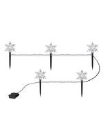 HI 76479 LED Gartenstecker mit 5 Schneeflocken Batteriebetrieb