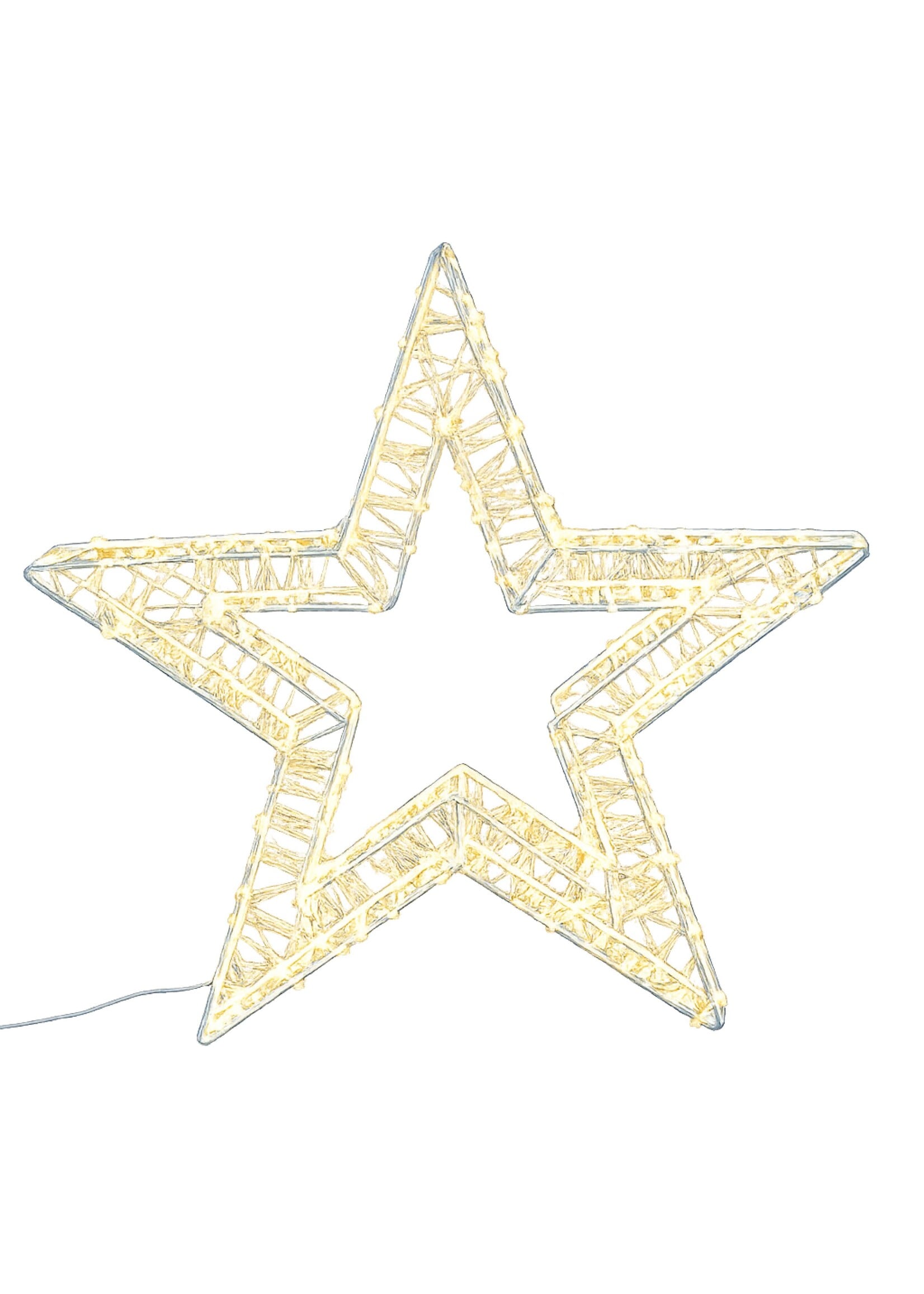 Metall Stern mit 800 warmweissen  LEDs 52x8x50cm 220V 76921