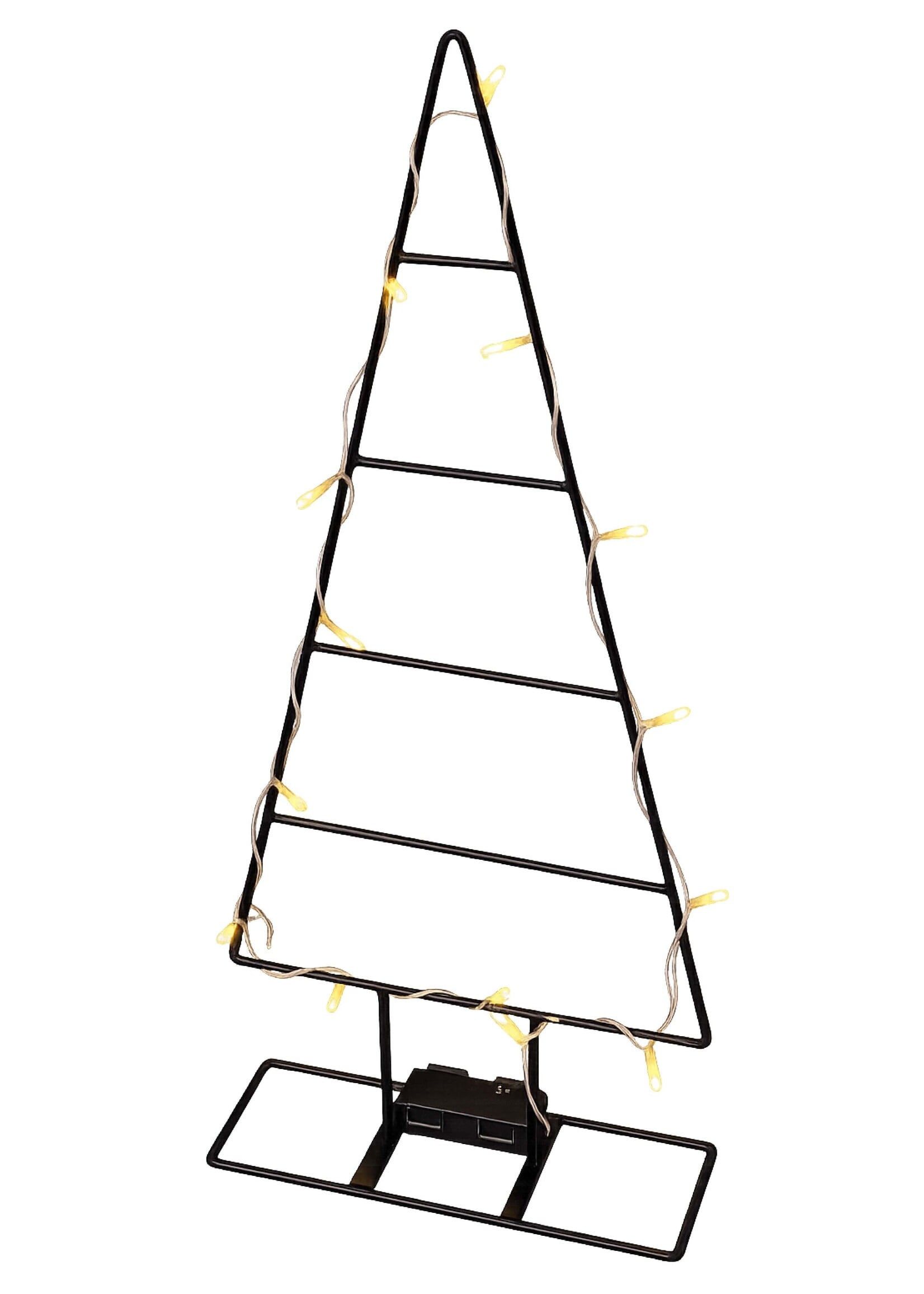 Weihnachtsbaum aus Metall Höhe 60cm mit LED Lichterkette 57107