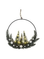 LED Weihnachts Hängedekoration Tannenbäume mit Lichterkette 76945