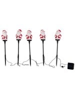 Solar Weihnachtsmann 5er Set 8 verschiedene Leuchtmodi 76440