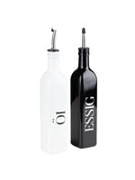 Menage Set für Öl und Essig 500ml schwarz-weiß 12139