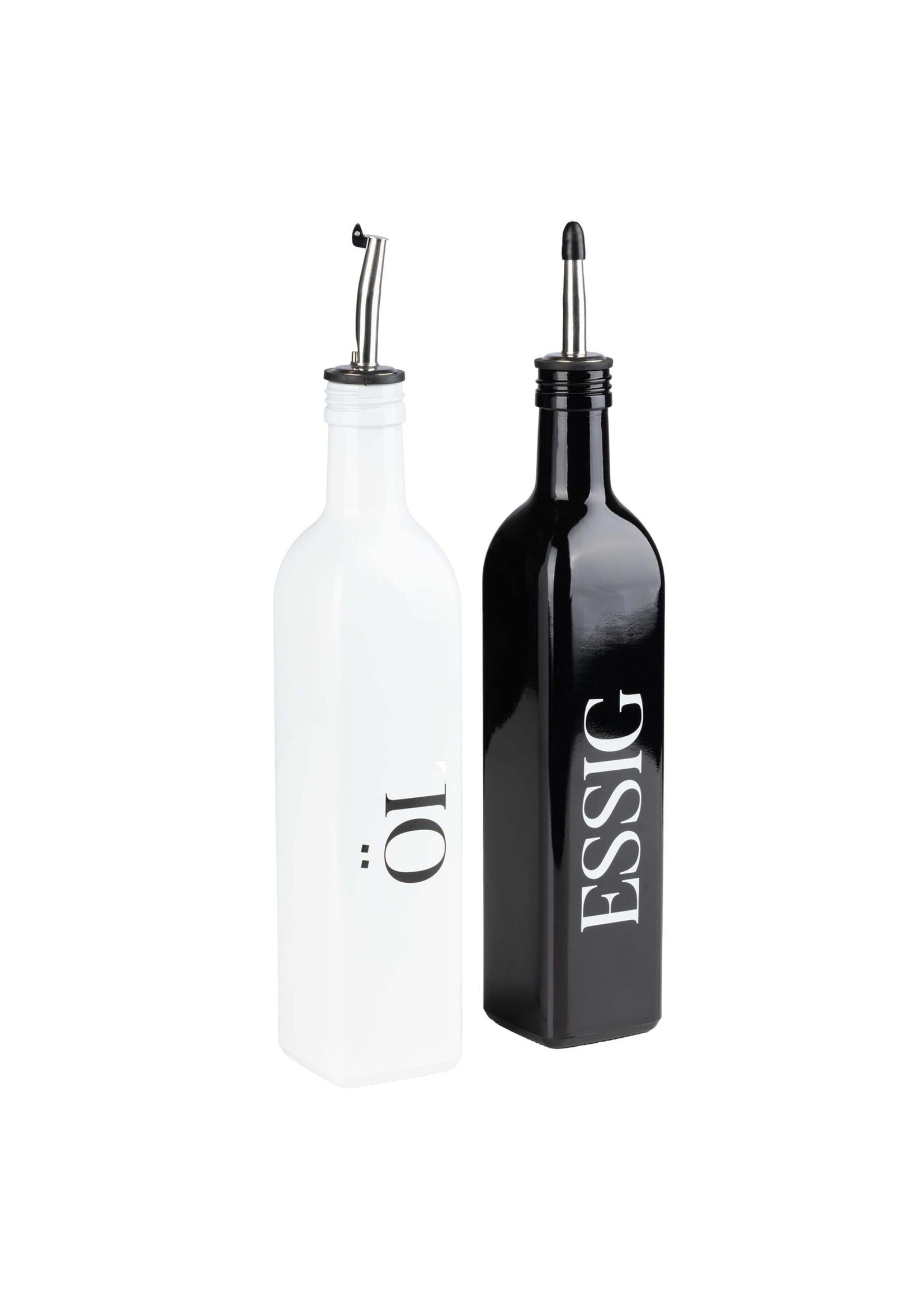 Menage Set für Öl und Essig 500ml schwarz-weiß 12139