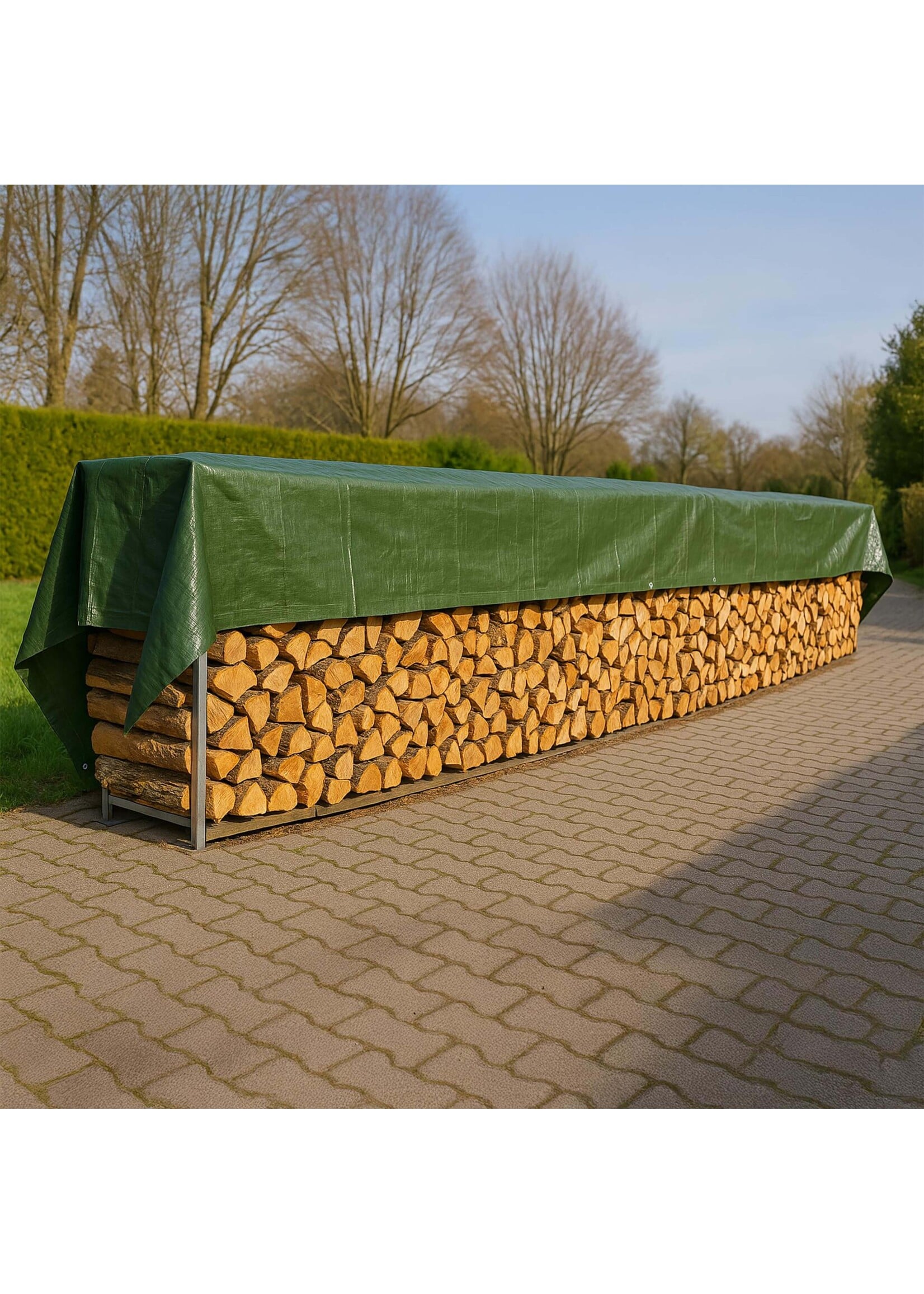 Gewebeplane Plane Abdeckplane grün 1,5x6m mit Ösen 95178