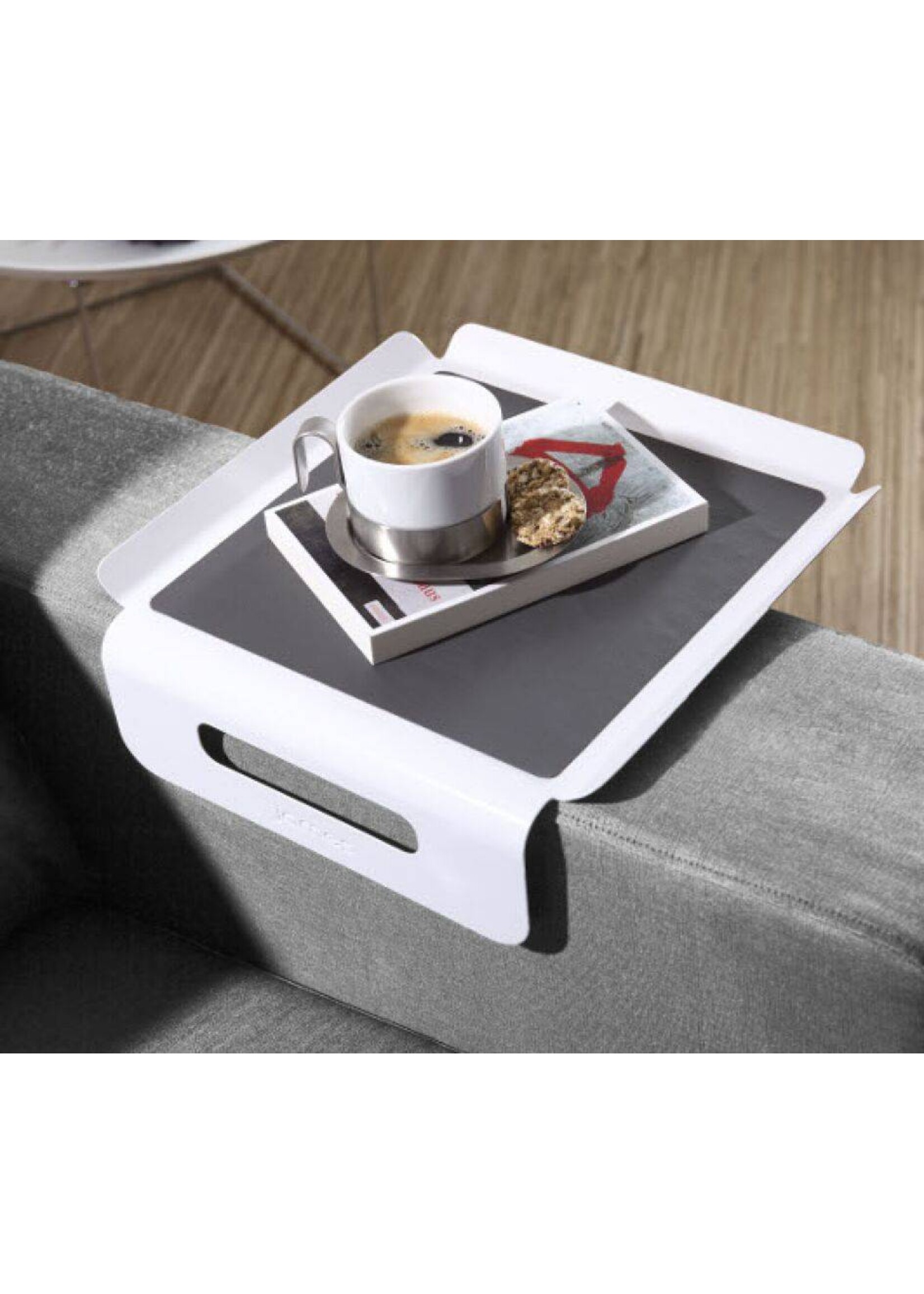 Sofa Butler James für Sofalehnen von 16 bis 25cm weiss/grau 200380101-HE