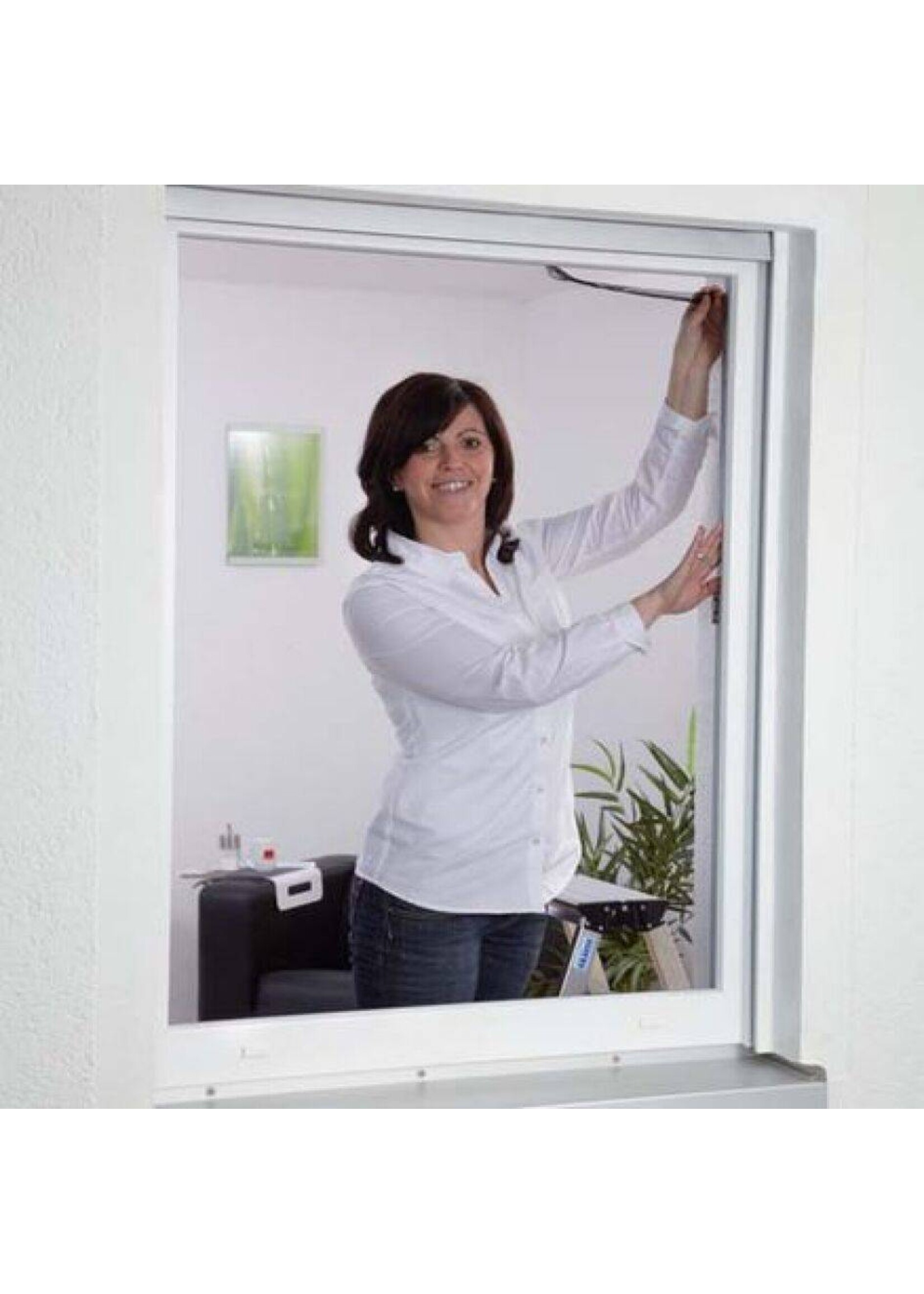CULEX 100190101-CU Fliegengitter für Fenster 130x150cm weiss Polyester waschbar