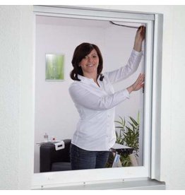 CULEX 100190101-CU Fliegengitter für Fenster 130x150cm weiss Polyester waschbar