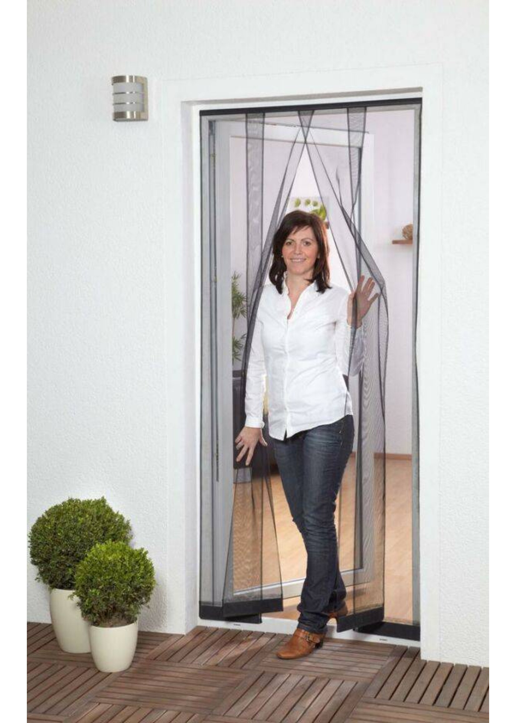 Fliegengitter Lamellenvorhang 100x220cm weiss 4tlg Polyester 100400101-VH