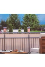 Balkonschutz Sichtschutz 6mx90cm  hoch creme mit Kordel 300820114-HE