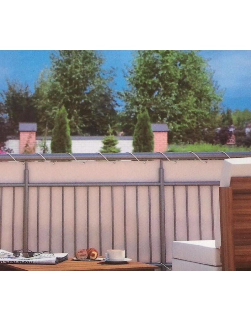 Balkonschutz Sichtschutz 6mx90cm  hoch creme mit Kordel 300820114-HE
