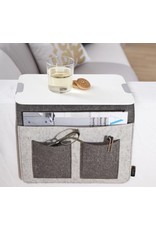 Sofa Butler Carry mit 4 Taschen und Ablageplatte grau 201040222-HE