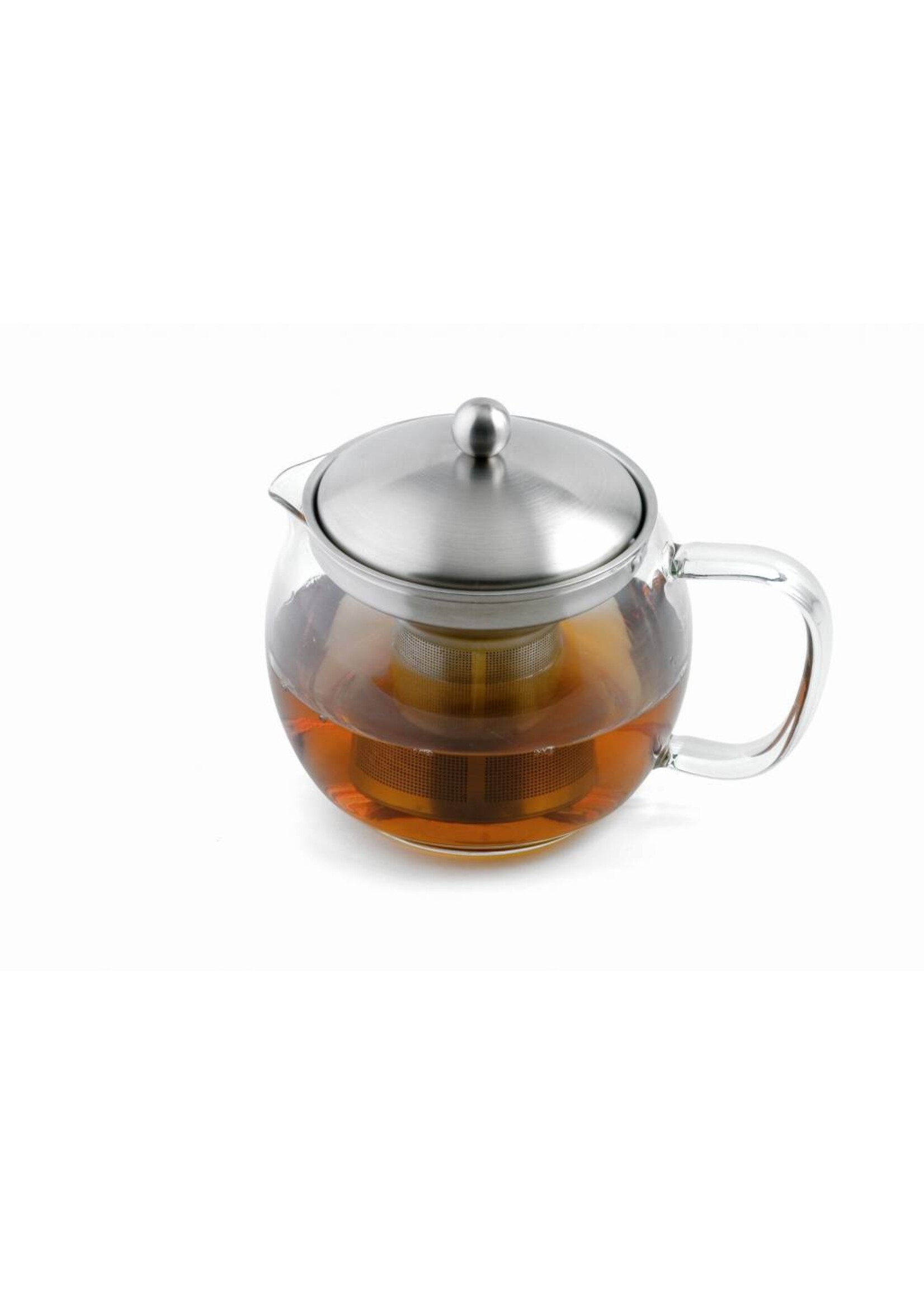 Weis 17050 Teekanne aus Glas und Edelstahl mit Sieb 1,0 Liter