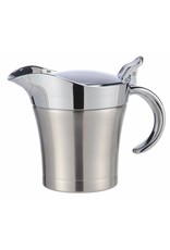Thermo Sauciere aus Edelstahl verchromt 400ml mit Einhandautomatik 23024