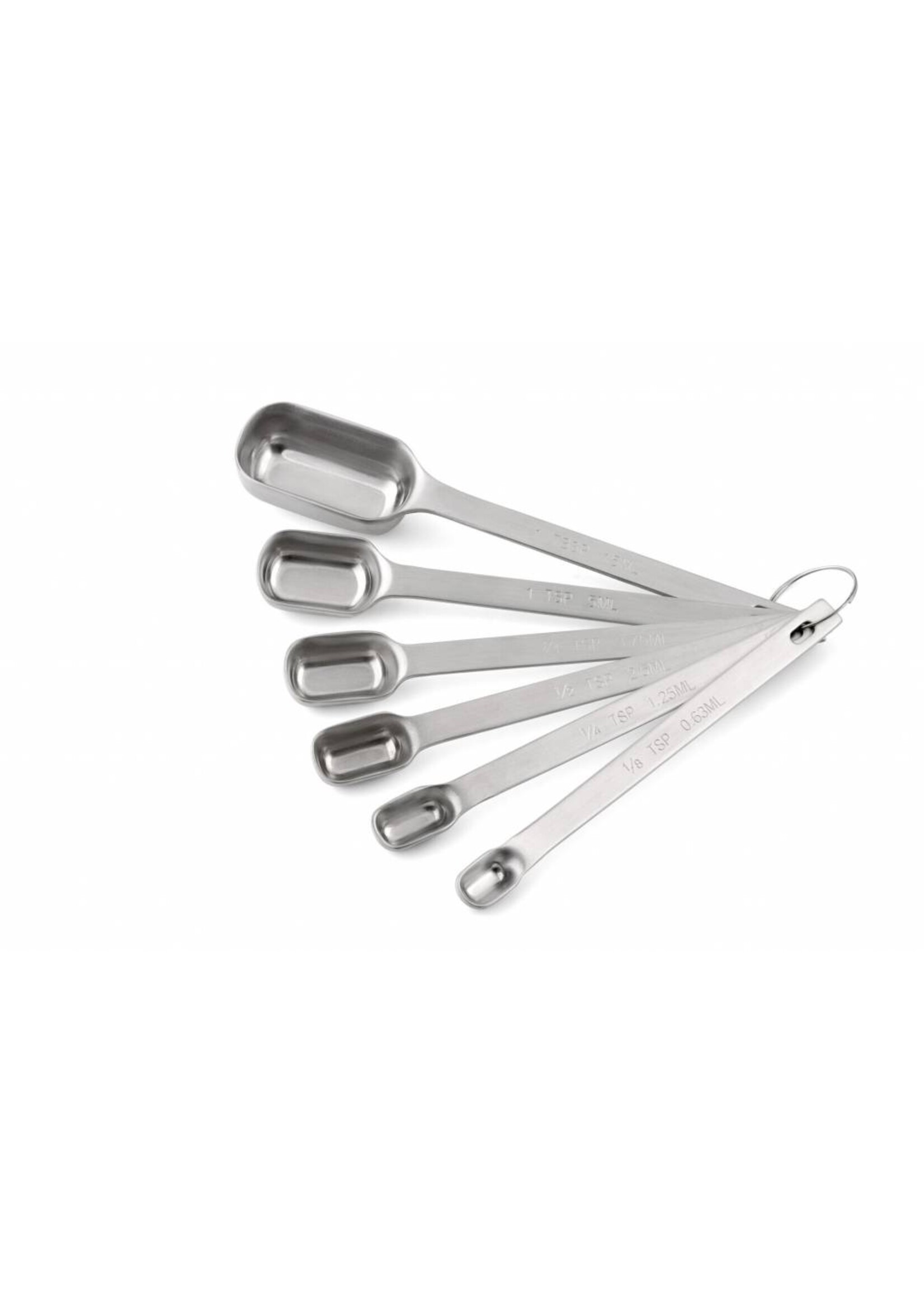 Weis 139066 Messlöffel Maßlöffel 6er Set aus Edelstahl 0,63 bis 15ml