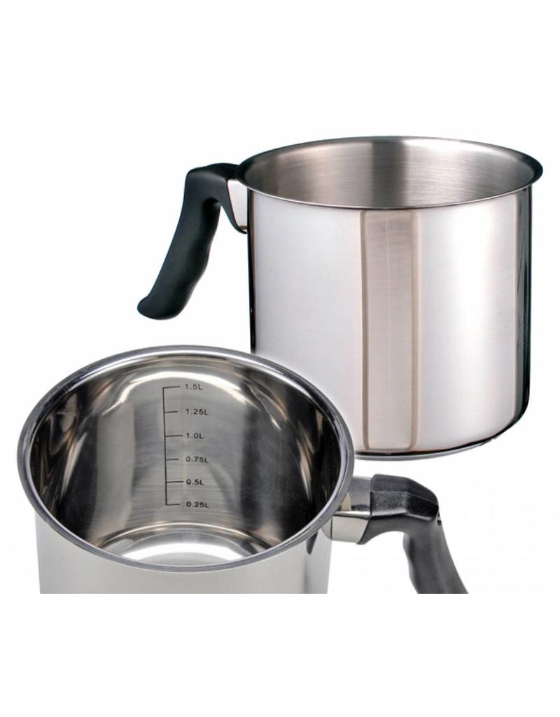 Edelstahl Milchtopf 14cm Thermoboden auch für Induktionsherde 21306
