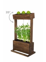 Home & Garden 301970108-HE Hochbeet mit Seilrankhilfen H145cm B50cm aus Holz