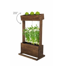 Home & Garden 301970108-HE Hochbeet mit Seilrankhilfen H145cm B50cm aus Holz