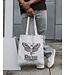 Death Moth - Grau Premium Biobaumwoll Tasche