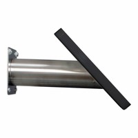iPad 2017, iPad Air, Air 2/ iPad Pro 9.7-inch, iPadhouder wand/tafelmontage Lusso, inclusief slot, zwart/RVS